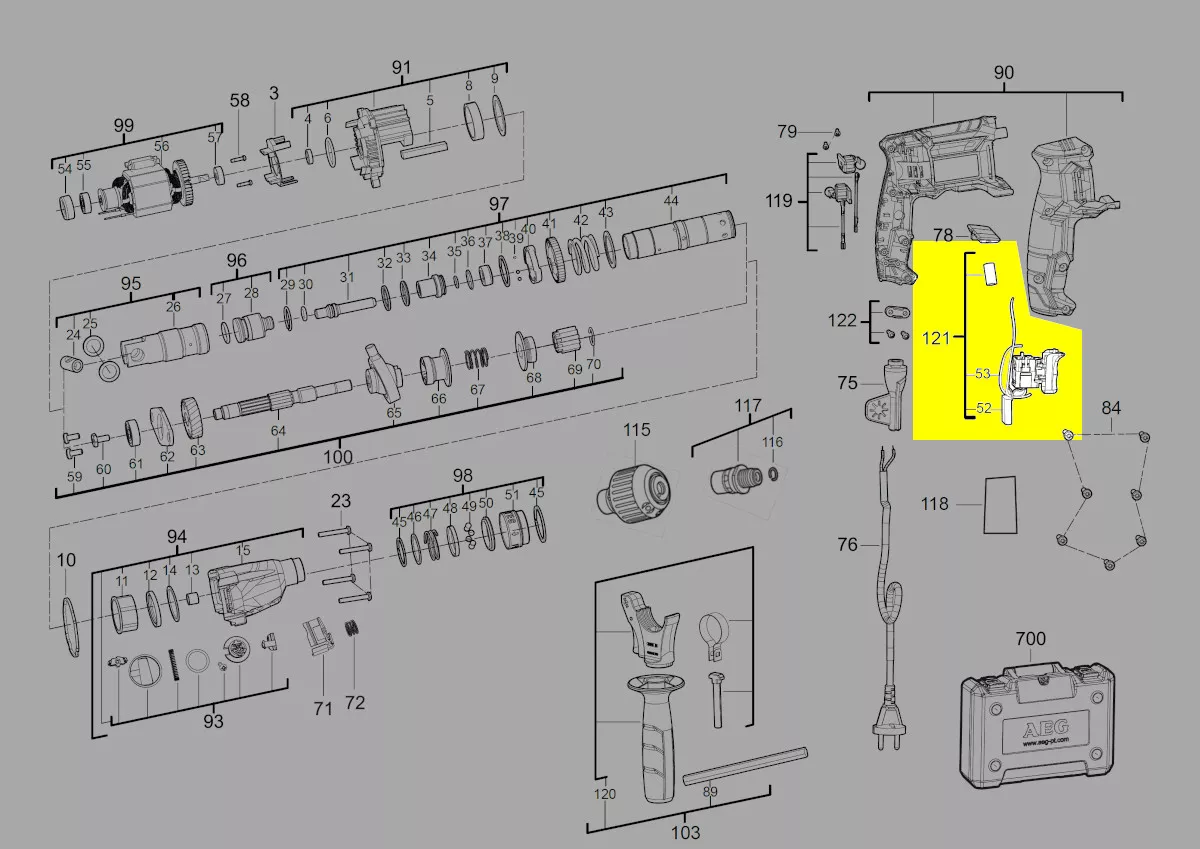 Interrupteur variateur réf. 4931454494 AEG